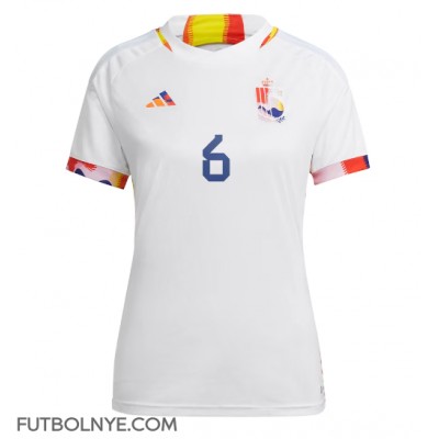 Camiseta Bélgica Axel Witsel #6 Visitante Equipación para mujer Mundial 2022 manga corta
